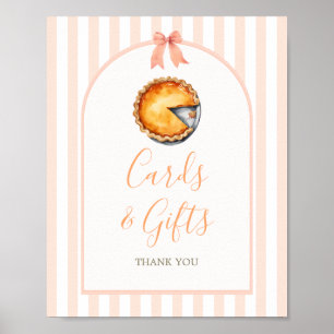 Póster Pequeña Naranja de Cutie Pie Tarjetas de Gingham y