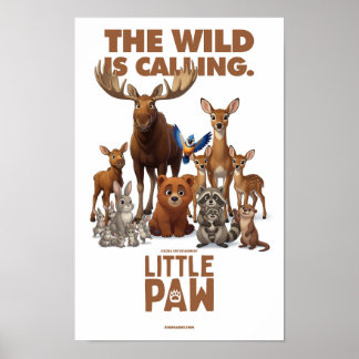 Póster Pequeña Pata "La Naturaleza te Llama"