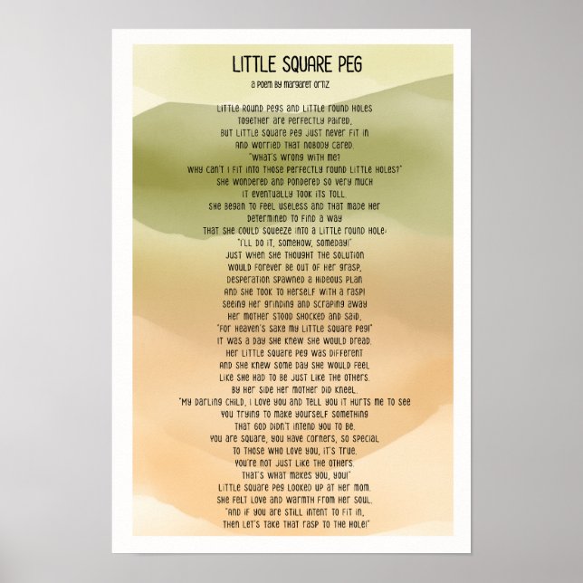 Póster "Pequeña Peg" de Margaret Ortiz (Frente)