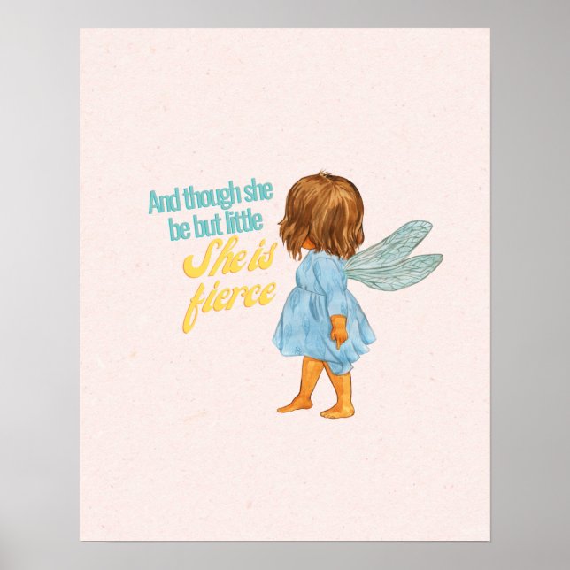 Póster Pequeña pero feroz hada de piel marrón dulce   (Frente)