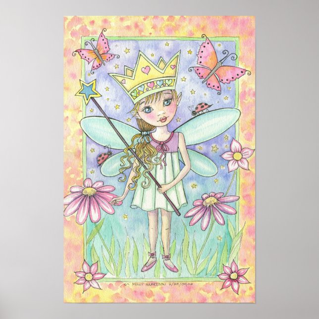 Póster Pequeña princesa de hadas Poster de Molly Harrison (Frente)