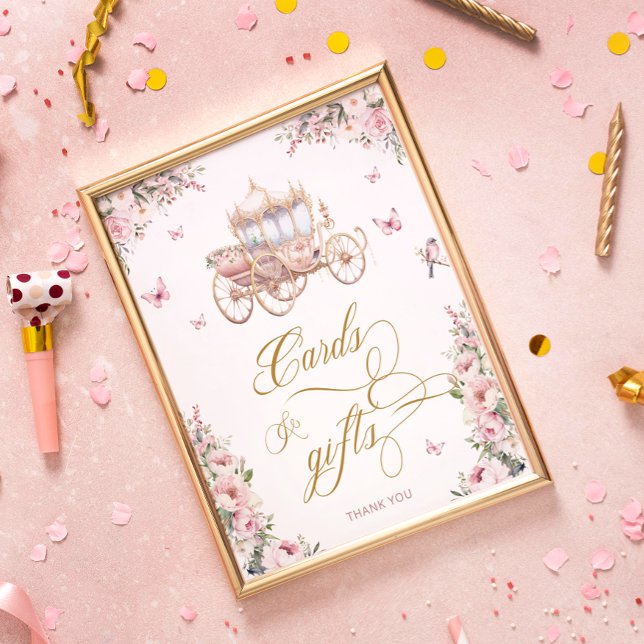 Póster Pequeña Princesa Rubor Pink Floral Cards and Gifts (Subido por el creador)