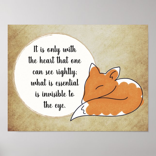 Póster Pequeña príncipe Zitat (Frente)
