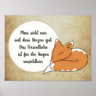 Póster Pequeña príncipe Zitat