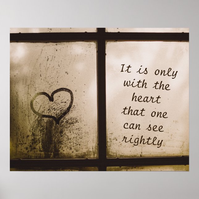 Póster Pequeña príncipe Zitat (Frente)