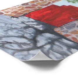 Póster Pequeña puerta roja