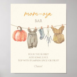 Póster Pequeña Ropa de Calabaza Chica bar Mamá-osa