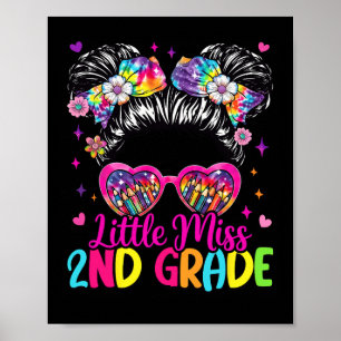 Póster Pequeña Señorita 2º Segundo Grado Moño Desordenado