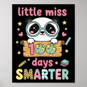 Póster Pequeña Señorita Panda Kawaii Pastel 100 Días Más