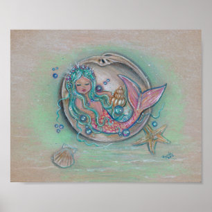 Póster Pequeña sigilosa poster de sirena de Renee Lavoie