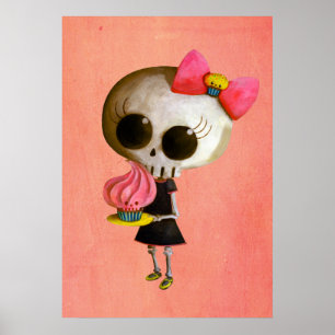 Póster Pequeña Srta. Death con la magdalena