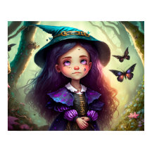 Pequeña y caprichosa perdida en el bosque
