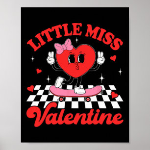 Póster Pequeña y genial señorita San Valentín, niña del c