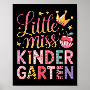 Póster Pequeñas Señoritas Niñas De Kinder Regreso A La Es