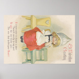Póster Pequeñas sillas Chicas holandesas