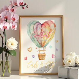 Póster Pequeñas tarjetas de amor y regalos Rótulo bebé