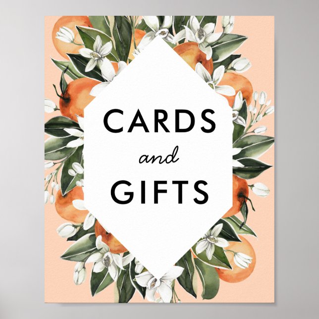 Póster Pequeñas tarjetas de Baby Shower temáticas y regal (Frente)