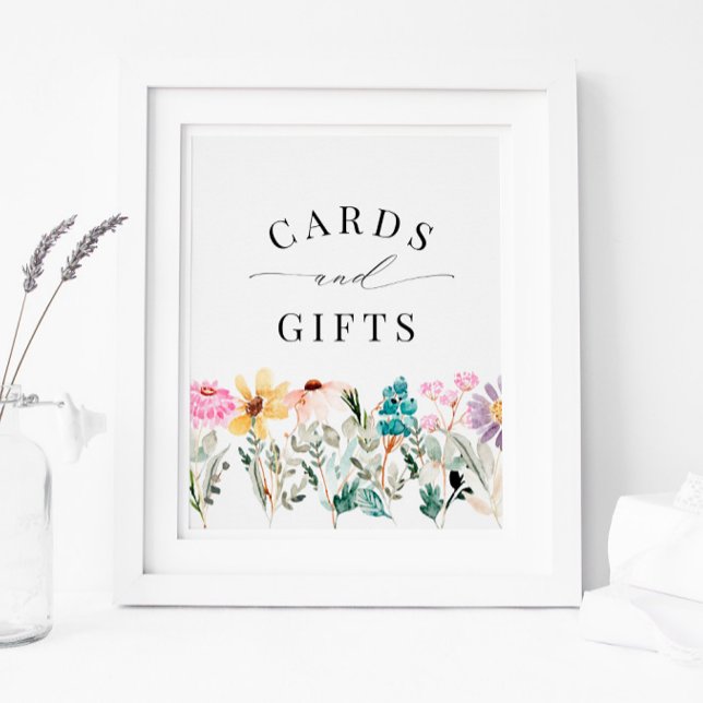 Póster Pequeñas tarjetas de flores silvestres y Rótulo de (Subido por el creador)