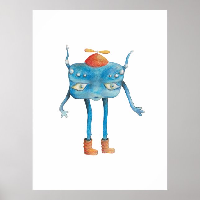 Póster Pequeño Alien Pi (Frente)