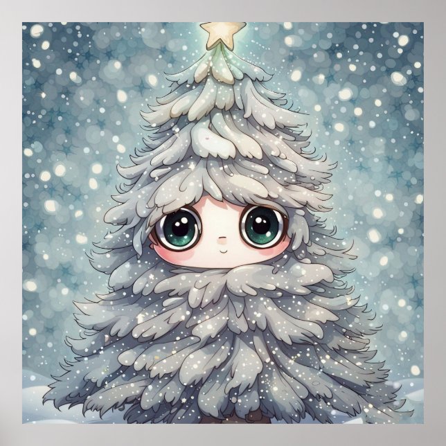 Póster Pequeño árbol de Navidad (Frente)