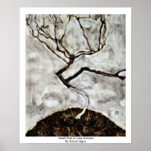 Póster Pequeño árbol en último otoño de Schiele Egon