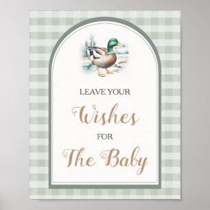 Póster Pequeño Baby Shower de tontería deja tus deseos