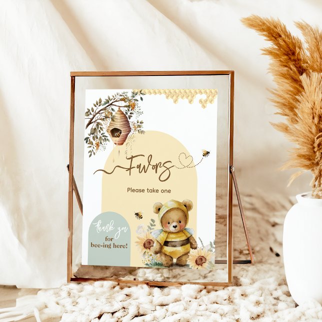 Póster Pequeño bebe de miel de oso Baby Shower favores (Subido por el creador)