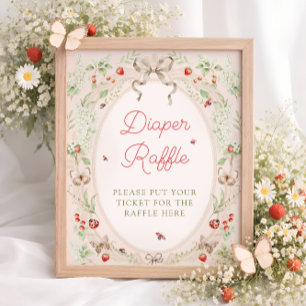 Póster Pequeño Bicho del Amor Diaper Raffle de Fresa 