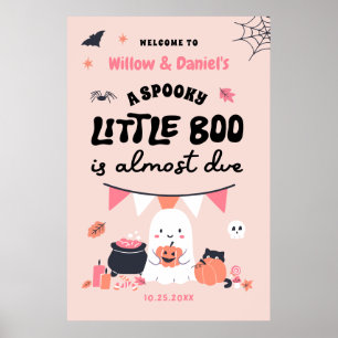 Póster Pequeño Boo casi se debe a Baby Shower de Hallowee