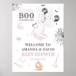 Póster Pequeño Boo Fantasma Fantasma Halloween Niña Ducha
