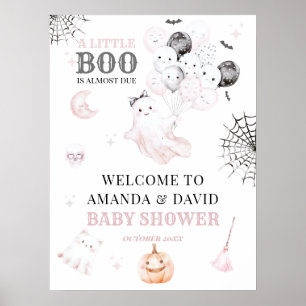 Póster Pequeño Boo Fantasma Fantasma Halloween Niña Ducha