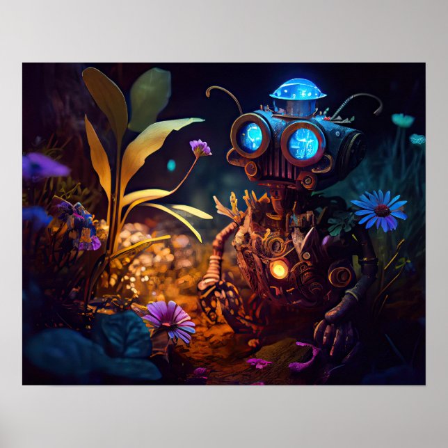 Póster Pequeño Bot de jardín (Frente)