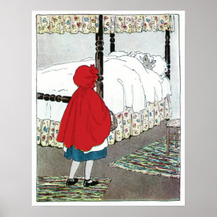 Póster Pequeño Caperucita Roja: ¡Qué Orejas Tan Grandes T