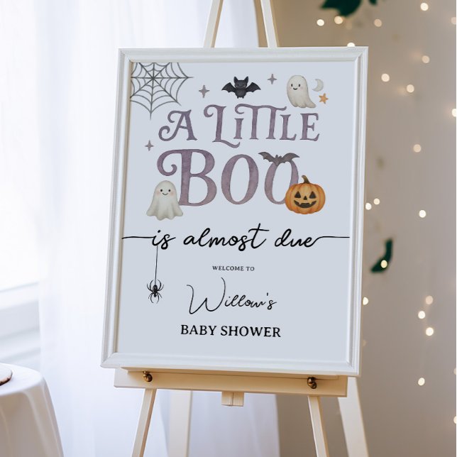 Póster Pequeño cartel de bienvenida de Baby Shower de Boo (Subido por el creador)
