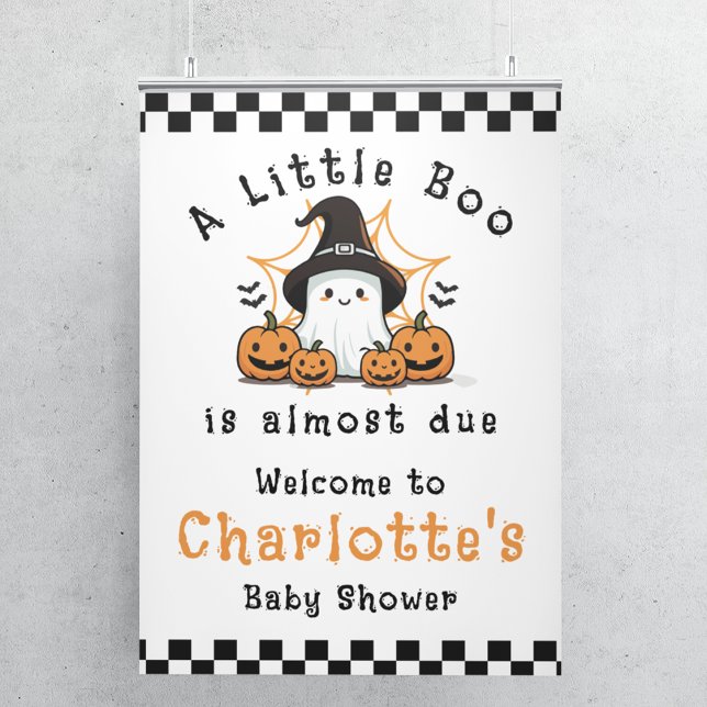Póster Pequeño cartel de bienvenida de Baby Shower de Boo (Subido por el creador)
