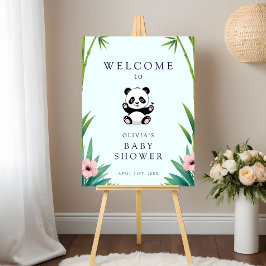 Póster Pequeño cartel de bienvenida de Baby Shower de Pan