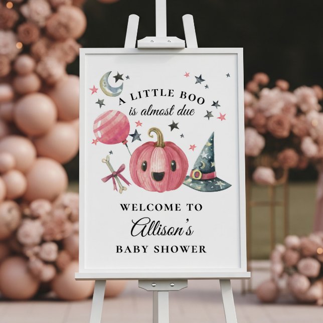 Póster Pequeño cartel de bienvenida rosa de Baby Shower p (Subido por el creador)