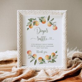 Póster Pequeño cartel de rifa de pañales