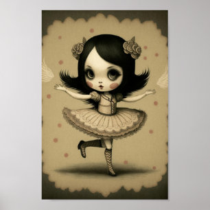 Póster Pequeño Chica de Flapper dulce
