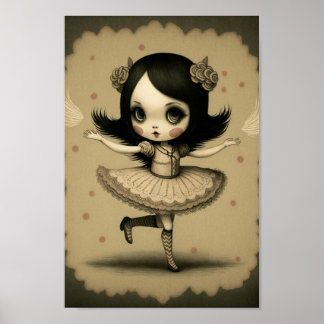 Póster Pequeño Chica de Flapper dulce
