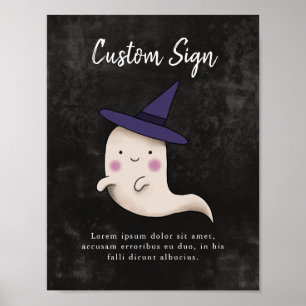 Póster Pequeño Chica fantasma Rótulo Personalizado Baby S