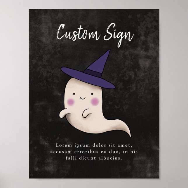 Póster Pequeño Chica fantasma Rótulo Personalizado Baby S (Frente)