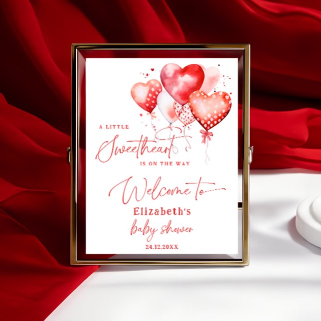 Póster Pequeño Corazón Día de San Valentín Bienvenida Beb (Subido por el creador)