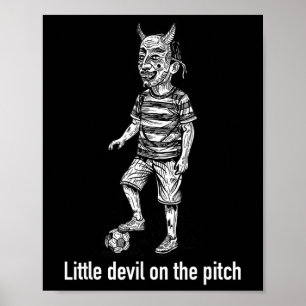 Póster Pequeño Diablo En El Fútbol