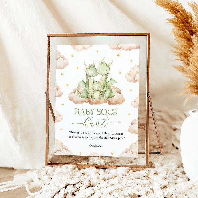 Póster Pequeño dragón Baby Shower Rótulo de caza de ganad (Subido por el creador)