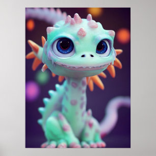 Póster Pequeño dragón de bebé