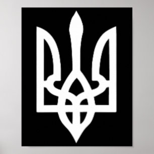 Póster Pequeño escudo de armas de Ucrania Símbolo de band