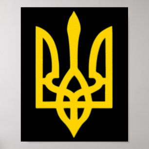 Póster Pequeño escudo de armas de Ucrania Símbolo de band