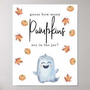 Póster Pequeño fantasma - Cuántas calabazas