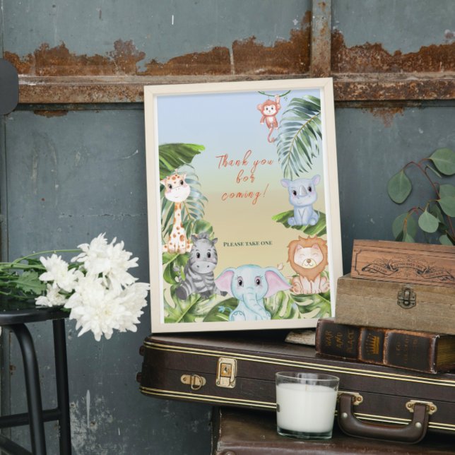 Póster Pequeño favor de Baby Shower para animales de la j (Subido por el creador)